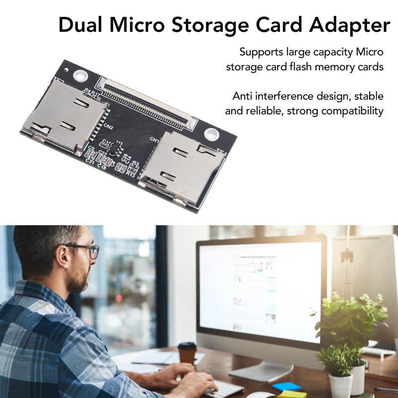 PCB Dual Micro Storage Card to CE ZIF SSD Adapter