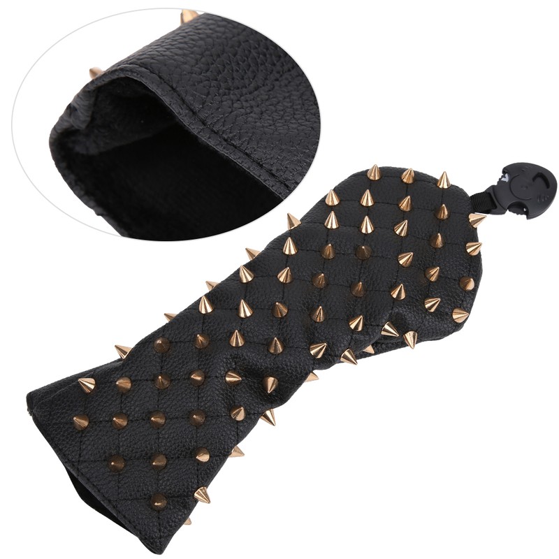 Rivet Wooden Club Protection Headcover Unique PU Waterproof Golf Putter
