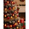12 Pack C18 Red and Yellow Christmas Flame Candle Lights