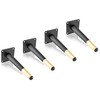 Seimneire 4pcs 8 Inch Furniture Legs, Straight Conical Metal Legs