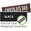 Black Shiny Candy Bar Wrapper Foil Sheets for over wrapping