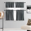 DONREN Medium Grey Small Curtains for Bathroom -Blackout Thermal Insulating