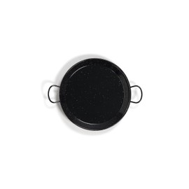 La Valenciana 10 cm Enameled Steel Paella Pan, Black
