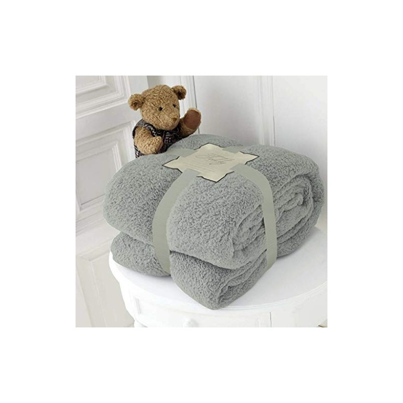 Hachette Teddy Fleece Throw Blanket Soft Warm Throw Over Sofa