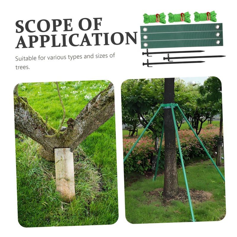 Levemolo 3pcs Heavy Duty Tree Stakes and Supports Kit for