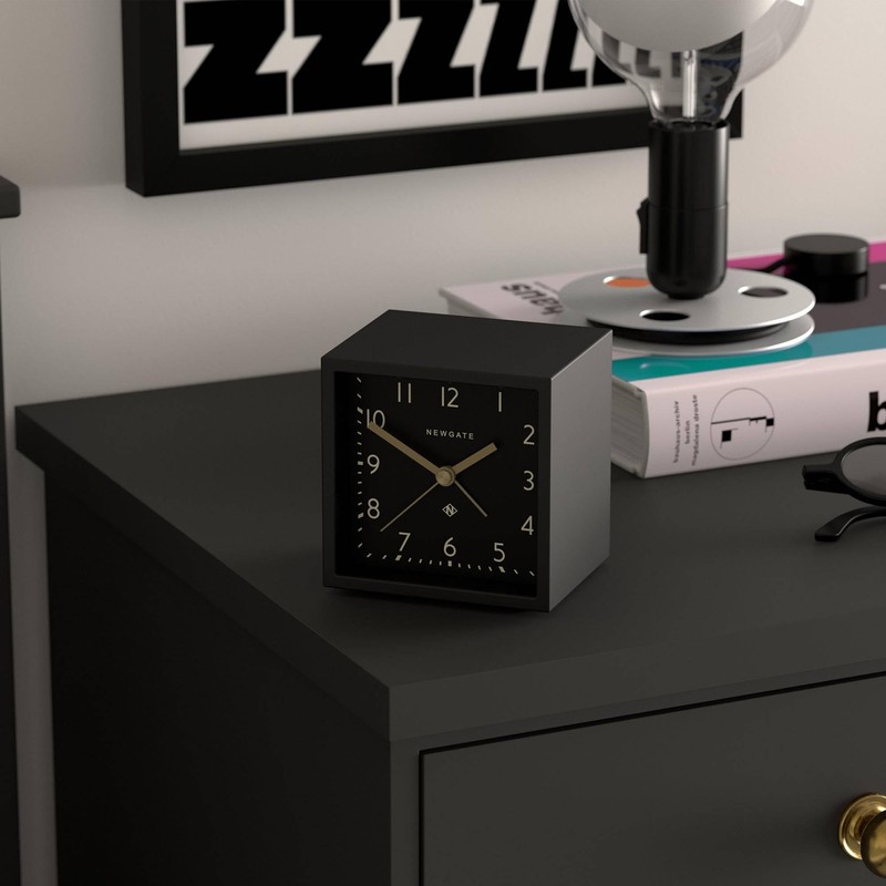 NEWGATE® Equinox Alarm Clock | Designled Cube Shaped Modern Alarm