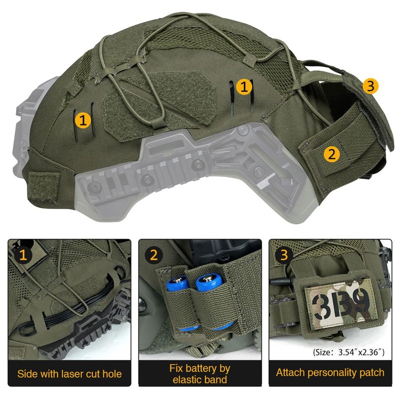 IDOGEAR Tactical Helmet Cover for Team Wendy Helmet Counterweight Battery