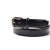 Ossi Mens Double Stitched Bonded Leather Suit Trouser Belt Black