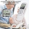 Wall Cordless Telephone, DTMF/FSK Dual System English White LCD Cable