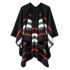 Women's Vintage Pattern Open Front Poncho Cape Shawl Winter Shawl