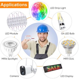 Karyoosi LED Power Supply 12V LED Driver 12W 1A 110V AC to 12V DC Converter for LED Strip, Spotlight Cabinet Lights, and Indoor Lighting
