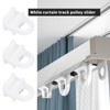 VGOL 100pcs Curtain Track Pulley Hooks Plastic Curtain Track Brackets