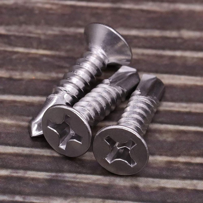 #6 x 3/4" Flat Phillips Drive Head Self Drilling Screws