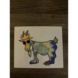 GOAT USA Hippie Goat Sticker. Single Sticker. Brand New.