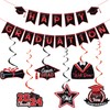 Elicola Happy Graduation Bunting Banner Grad Hat With 6PCS Graduation