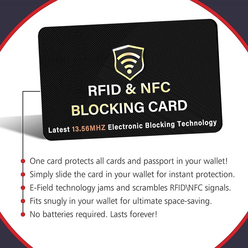 SaiTech IT 5 Pack RFID Blocking Card, One Card Protects