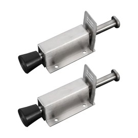STARTIST 2Pcs Kickdown Door Stop Door Locks Holder,Door Stop Plunger Spring Loaded Telescopic Door Stopper with Screws for Home,Office, 14cm