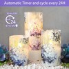 GORGE MOMENT Flameless Candles LED Flicker with Remote DIM Blue