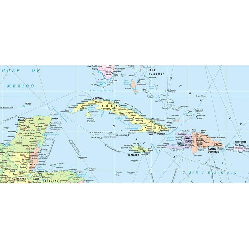 Cool Owl Maps Gulf, Caribbean & Atlantic Coast Regions Wall