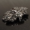 Victorian Corsage Flower Brooch (Silver&Jet Black)