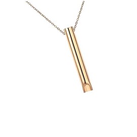 South Coast Jewellery Gold Breathing Anxiety Necklace Helps Reduce Stress, Improves Meditation, Relaxation, Calming Breathwork Tool Stainless Steel