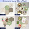 10PCS Hexagon Cork Board Tiles, Self-Adhesive Felt Bulletin for Walls