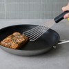 RSVP International Endurance Angled Fish Spatula/Turner, Slotted Stainless Steel with