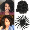 6 Pcs Jumpy Afro Kinky Twist Crochet Braid Natural Black
