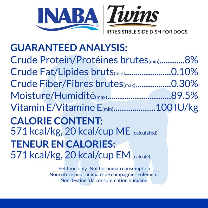 INABA Twins for Dogs, Side Dish/Topper Cups, 1.23 Ounces per