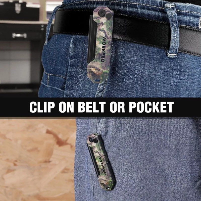 Workpro 1 x Folding Utility Knife 10PCS Blades Quick Change