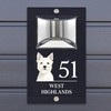 Custom Signs Solar Illuminated Modern Anthracite House Number Sign 24cm