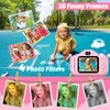 Goopow Kids Digital Camera, Pink Purple, 32GB MicroSD Card Included,