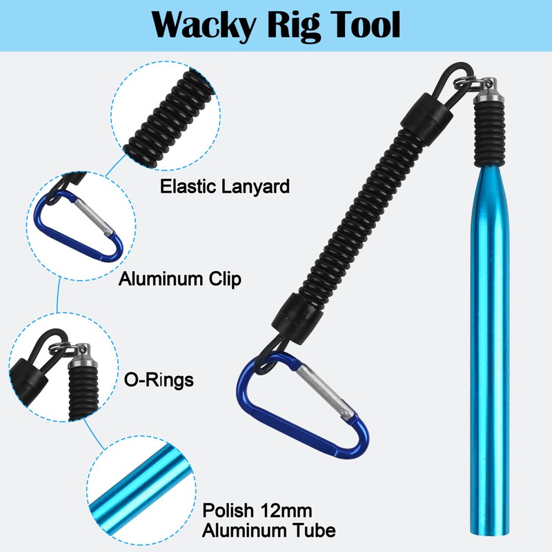 Wacky Rig Kit, 201pcs Bass Fishing Wacky Rig Tool Kit