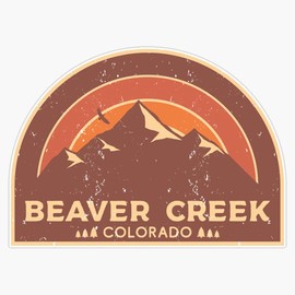Vintage Beaver Creek Colorado Mountain Design Bumper Sticker Window Vinyl Decal 5"