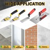 FACULX 4 PCS Masonry Hand Tool Set,For Concrete,Drywall,Tile,and Plastering