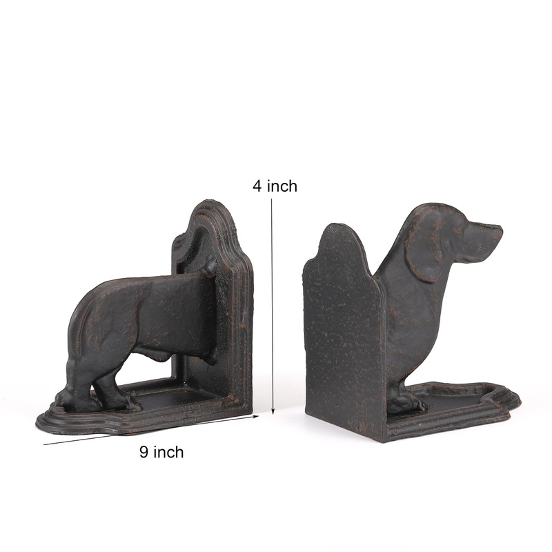 Phaxth Dachshund Dog Bookends Decorative, Wiener Dog Book Ends, Pair