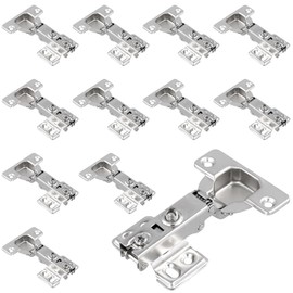 CHUENHEI Pack of 12 Cabinet Hinges, 116 x 61 mm Furniture Hinges, Stainless Steel, Door Hinges, Concealed Hinge, Damping Soft Close Hinges for Cabinet Doors, Kitchen Cupboard, Wardrobe