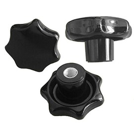 Star Grip Nut M8 Diameter 40 mm DIN6336 K Black Steel Thread Pack of 5