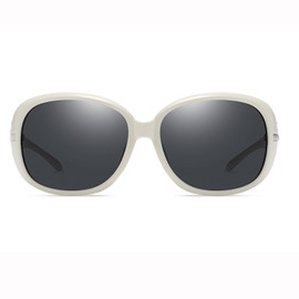 Azoxus Polarized Retro Sunglasses Women Trendy Rectangle Elegant Sun Glasses UV Protection Big Shades White