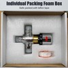 Fyeer 3-Way Thermostatic Mixing Valve, DN15 Temperature Control Bathroom Faucet