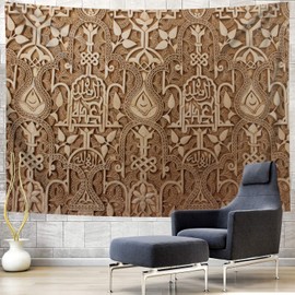 Simsant Moroccan Tapestry Typical Moroccan City Art Wall Hanging Tapestry For Bedroom Living Room Dorm 80"x60" RGTZZSI5