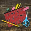 Makeup Lipstick Mascara Eyeliner Pattern Pencil Pen Organizer Zipper Pouch