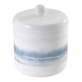 Jonathan Adler Jar Resin Counterop Accessories, Marble Inspired Home Decor, Silver