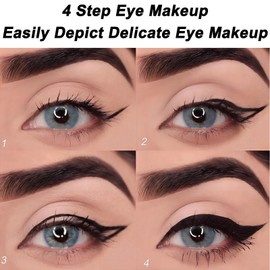 MooGlamor Matte Eyeliner Pencil Highly Pigmented Eyeliner Cream with Waterproof and Retractable Eye Liner Pencils for Intense or Simple Eye Makeup (Silver)