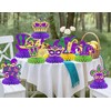 KEWUFD 8PCS Happy Mardi Gras Honeycomb Centerpieces Mardi Gras Decorations