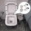 YQkangzhu 4 Pcs Toilet Seat Hinge Fixing, Quick Release Top