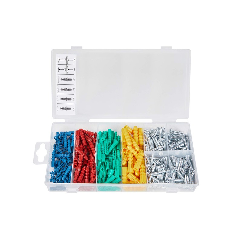 Blue Spot 40542 285PCE Anchor/Metal Screw Assortment, Set of 285