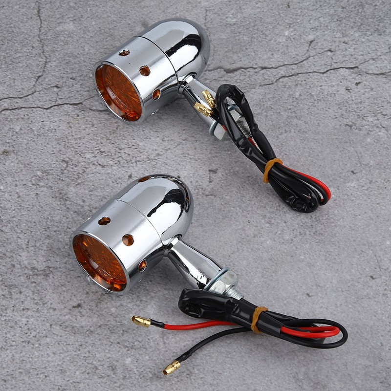 Retro Bullet Style Motorcycle Bright LED Turn Signal Light Indicator