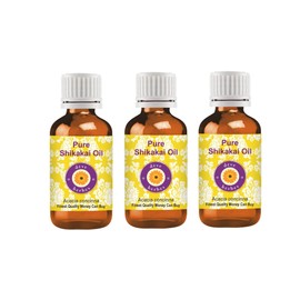 Deve Herbes Pure Shikakai Oil (Acacia concinna) 100% Natural Therapeutic Grade for Personal Care (Pack of Three)100ml X 3 (10 oz)