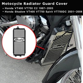 VT400 VT750 Motocycle Radiator Grille Guard Protection Cover for Shadow VT400 VT750 C2 1997-2003 VT400 VT750 Spirit VT750DC 2001-2008 - Black
